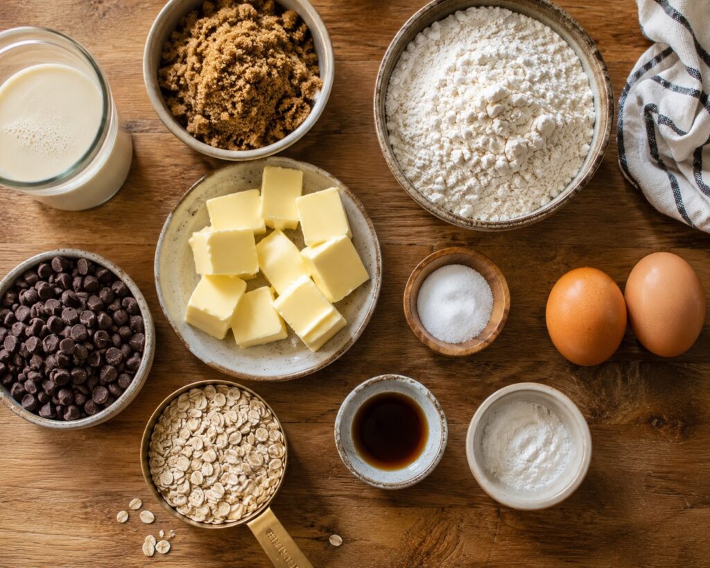 ingredients for no milk cookie recipe