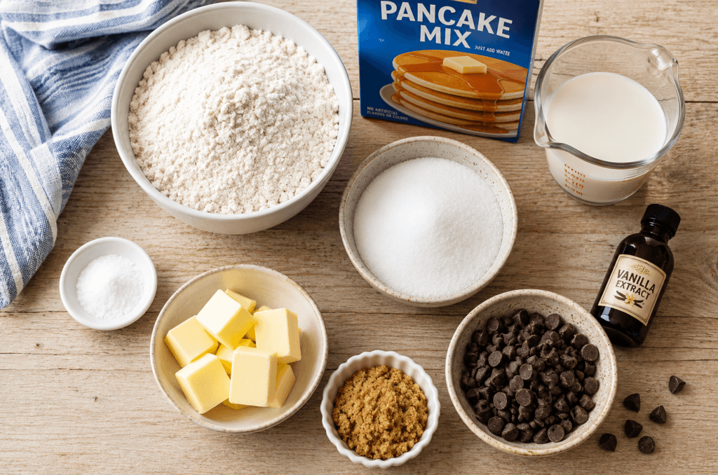 ingredients for pancake mix cookie recipe