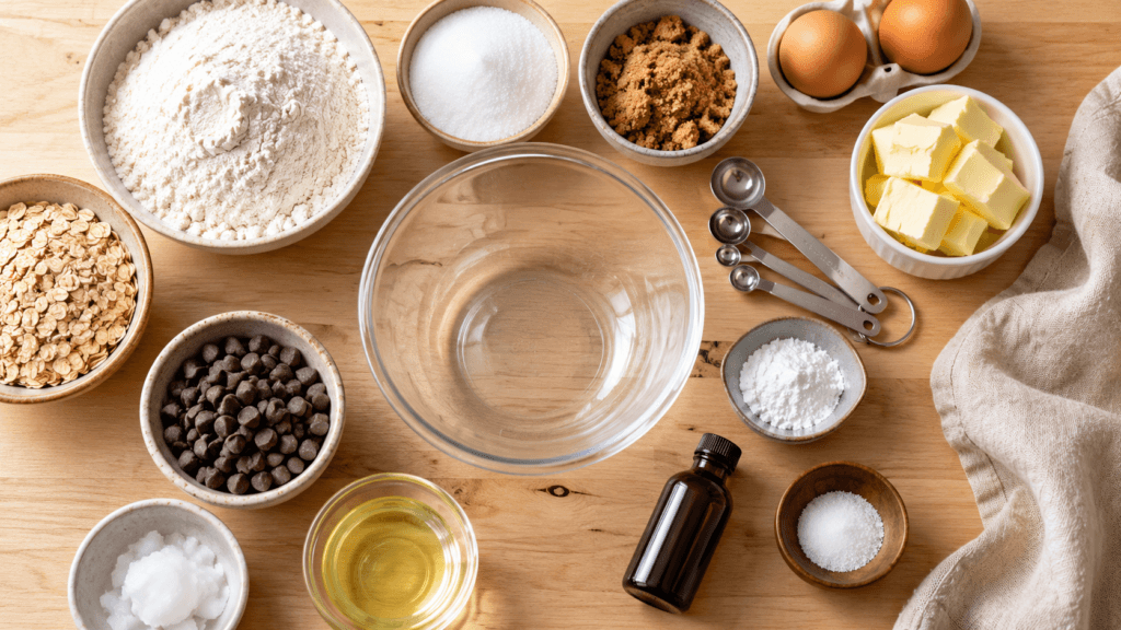 Ingredients needed to make lactose free cookies