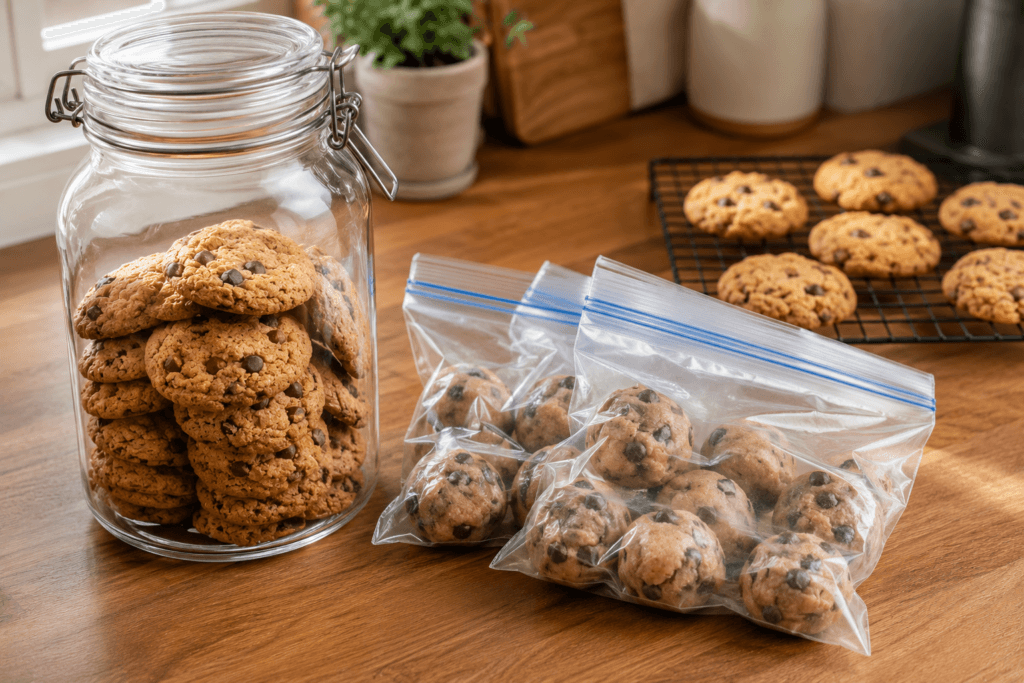 Storing dairy free cookies and frozen dough